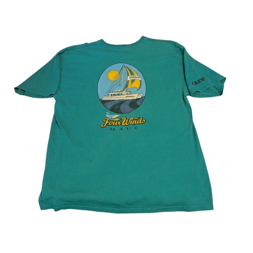 Vintage Four Winds Maui CREW Shirt XL Hawaii Sailboat Staff Graphic Tee 90's